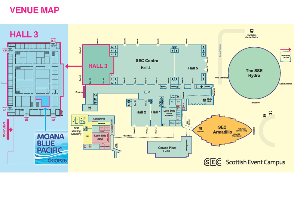 Moana Blue Pacific Office Map
