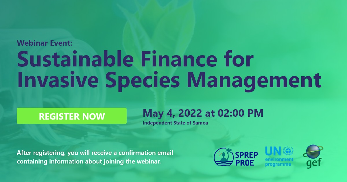 Webinar Sustainable Finance for Invasive Species Management 