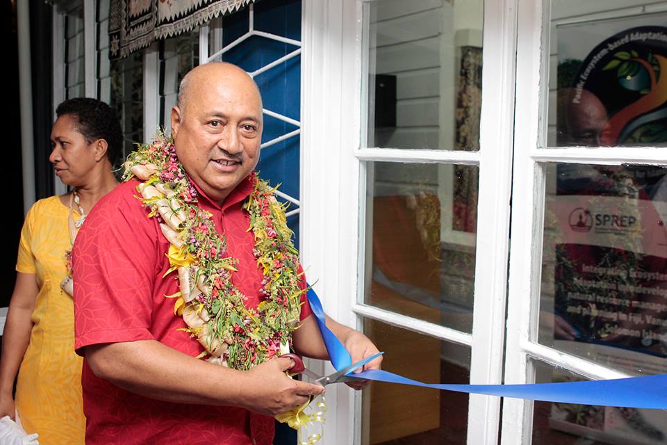 1. Fijis Foreign Affairs Minister cuts the ribbon to the new SPREP office in Suva