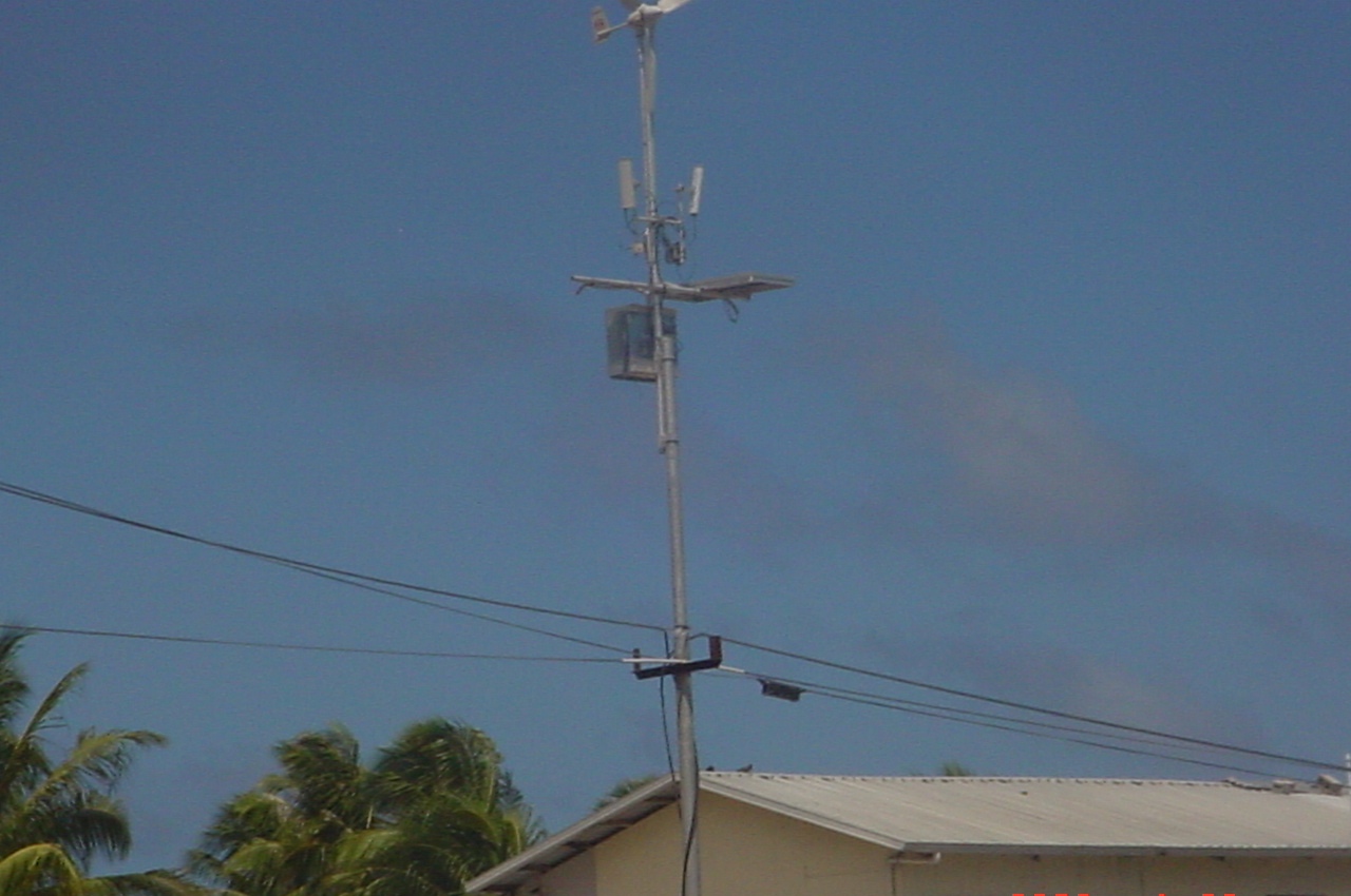 Communication tower using wind and solar power - Nauru 1