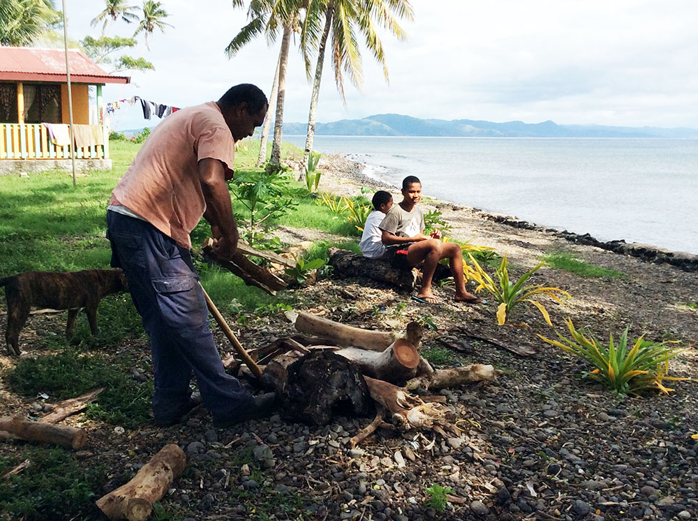 Fijian families continue to rely on the ecosystems for their livelihoods Somosomo village Taveuni 2016