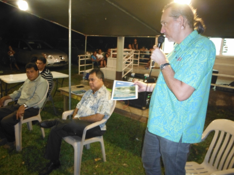 Presentation of The Kosrae Shoreline Management Plan by Mr Fenno Brunken a Climate Change advisor with GIZ