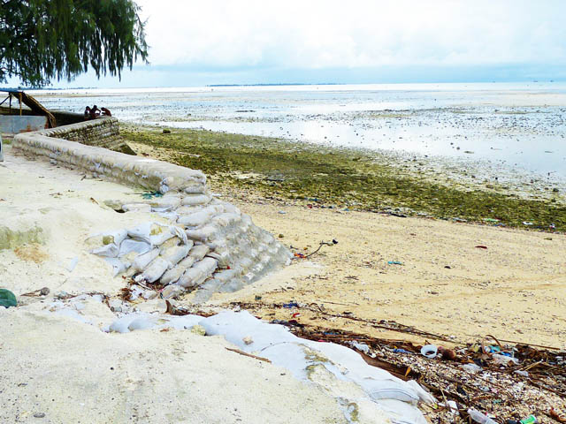Seawall-erosion-Kiribati