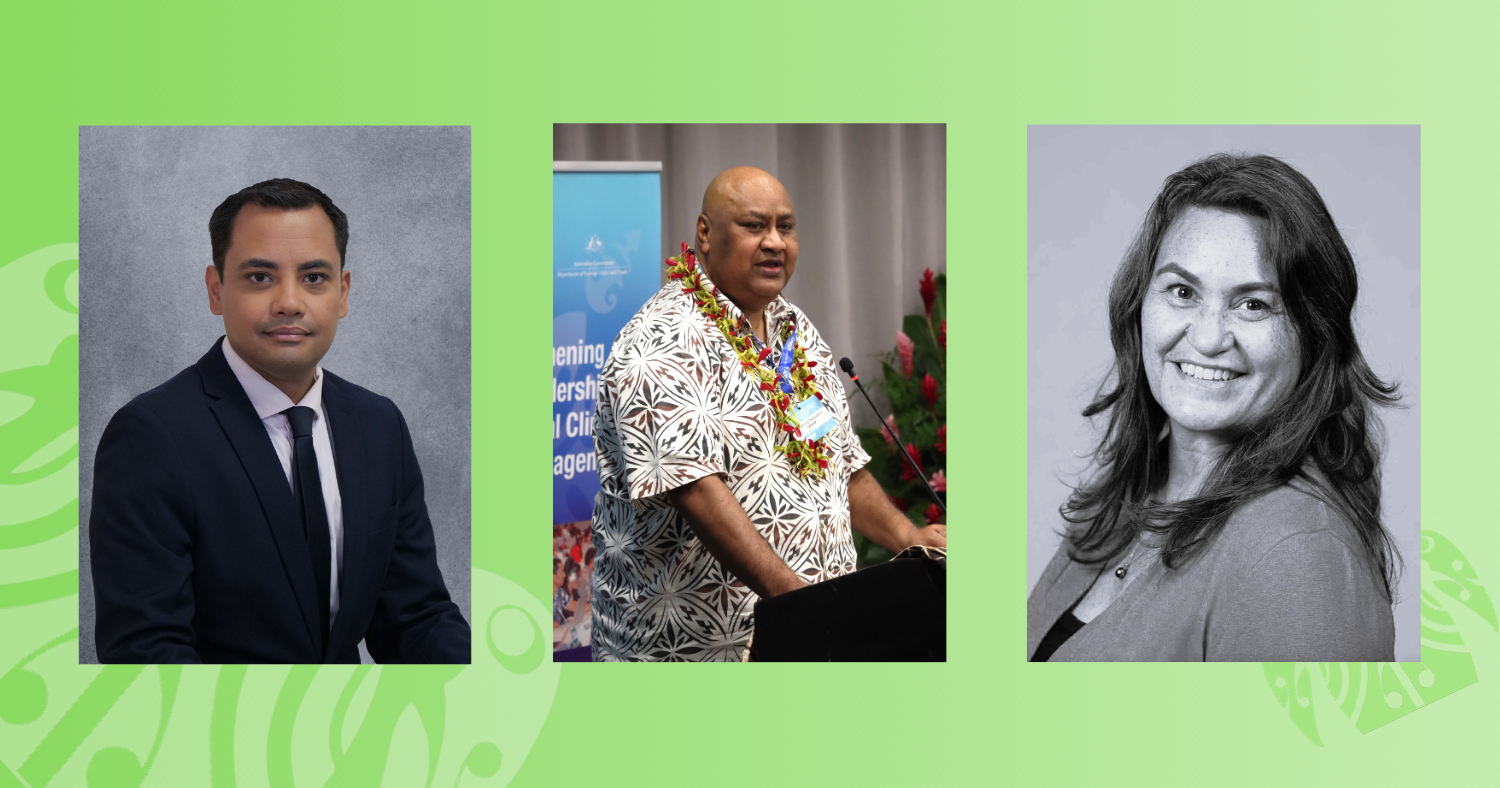 Hon. Katidjo-Monnier, Mr Sefanaia Nawadra, and Ms Jacqueline Evans