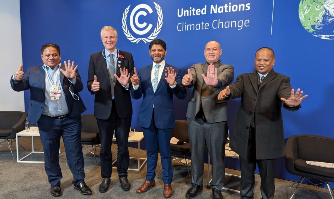 Some of the Pacific leaders at COP26 in Glasgow