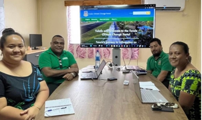 The PACRES team in Tuvalu.