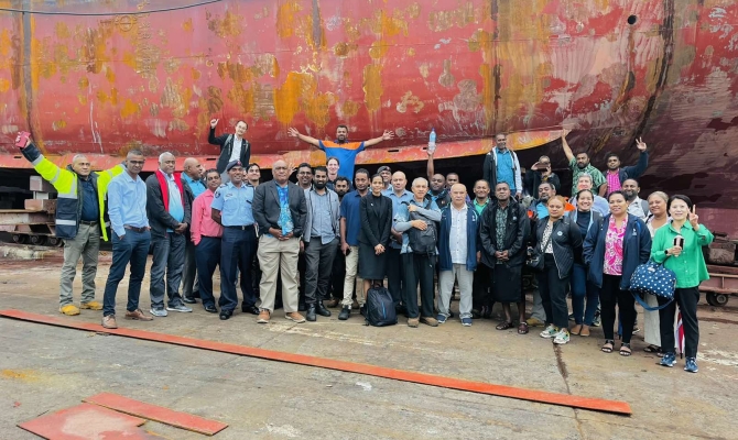 The participants who attended the Regional Taskforce meeting to tackle biofouling.