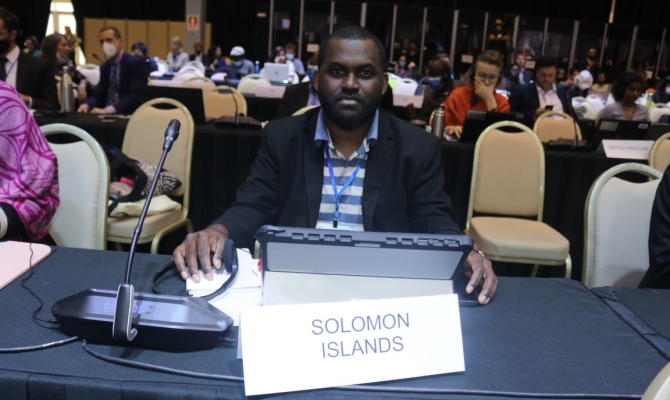 Mr. Undi Pelobule Jnr, of the Solomon Islands
