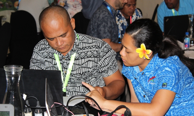 Met officers at the social media workshop held in Nadi, Fiji