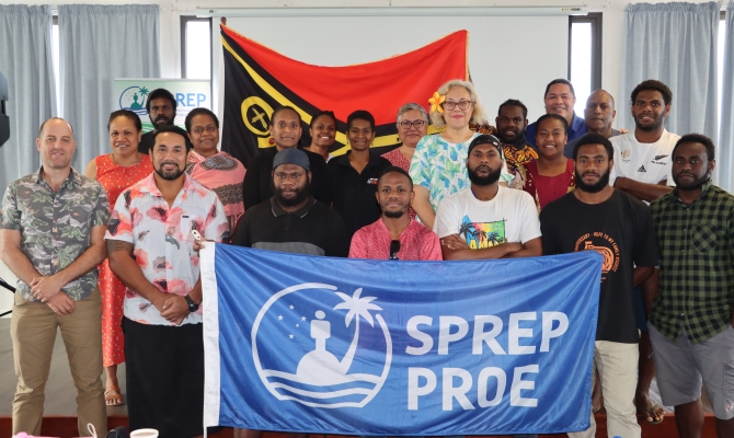 Media training in Vanuatu group picture 