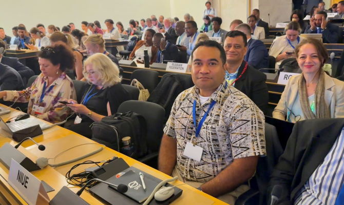 Niue delegation at INC 5.2 in Geneva