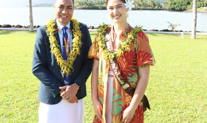 Miss Pacific Islands with Pastor SDA 