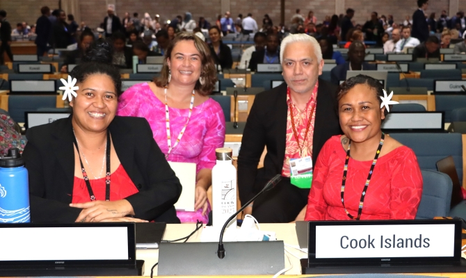 The Cook Islands delegation. 