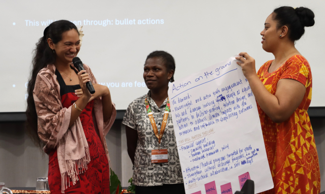 The Cook Island delegates 