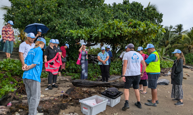 Marine litter work in Samoa