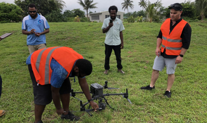 LiDAR and DJI Matrice 300 RTK Drone Aircraft demonstration in Port Vila, Vanuatu