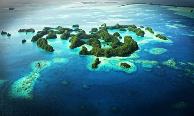 The Rock Islands in Palau. Photo: Stuart Chape