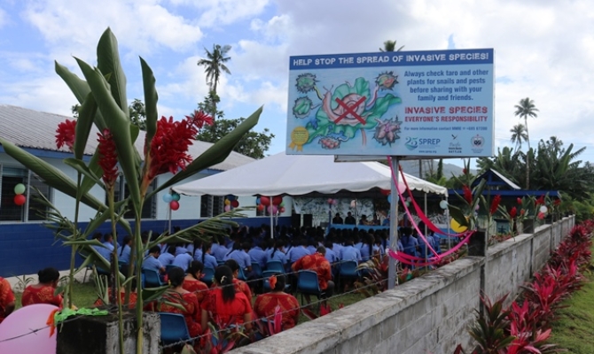 Lefaga College of Lefaga Village in Samoa helping to stop the spread of invasive species