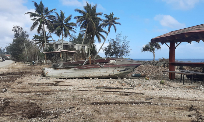 The volcano and tsunami devastated the Kingdom of Tonga. Photo: Broadcomfm Broadcasting Facebook page