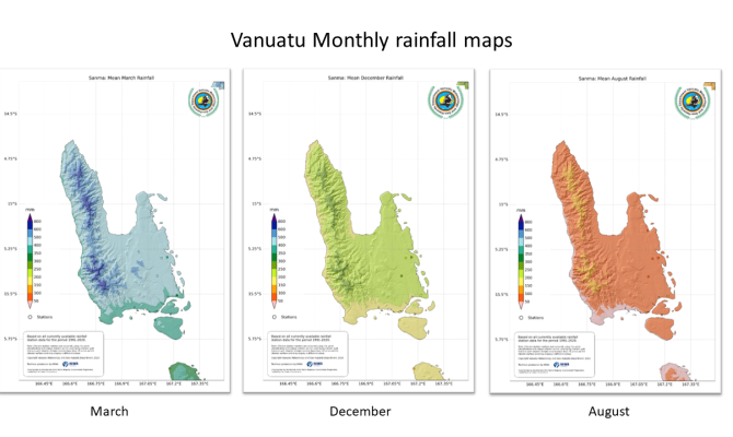 The new Vanuatu climatology maps