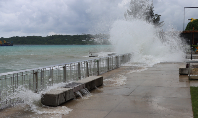 A cyclone approaching Vanuatu