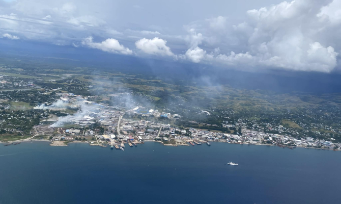 Looking down on Solomon Islands