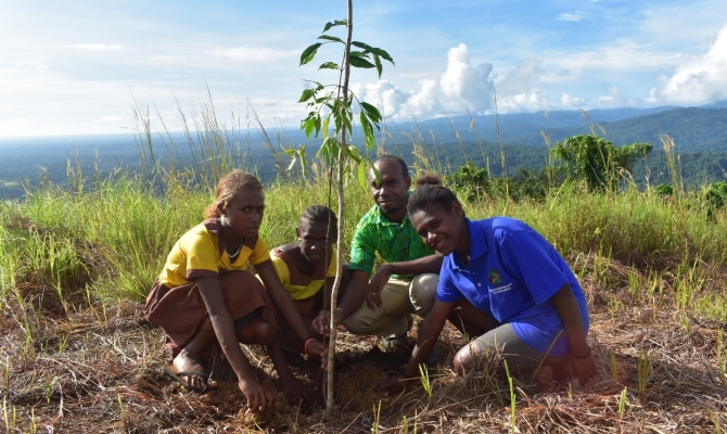 Tree planting activity at Barana community to mark World Environment Day, 5 June 2018