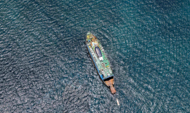Coastal ship in Fiji. Image by Stuart Chape.