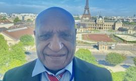 Mr Pawa Limu of Papua New Guinea in Paris France.