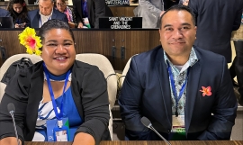 The Niue delegation at the INC-2 in Paris France.