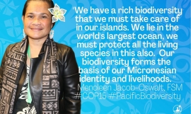 Ms Menolen Jacob-Oswalt, of the Federated States of Micronesia (FSM).