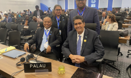 Palau's president with their delegation