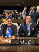 The Niue delegation at the INC-2 in Paris France.