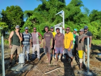 The installation of the satellite in Vanuatu.