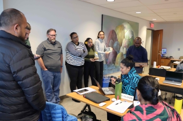 Pacific delegations at the AOSIS meeting.