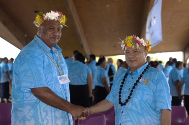 DG Sefa and Tuvalu Prime Minister Feleti Teo