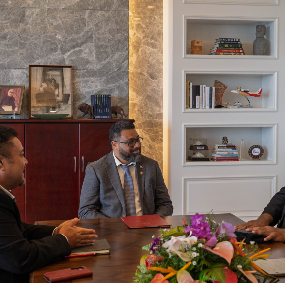 Tongan PM with SPREP DG