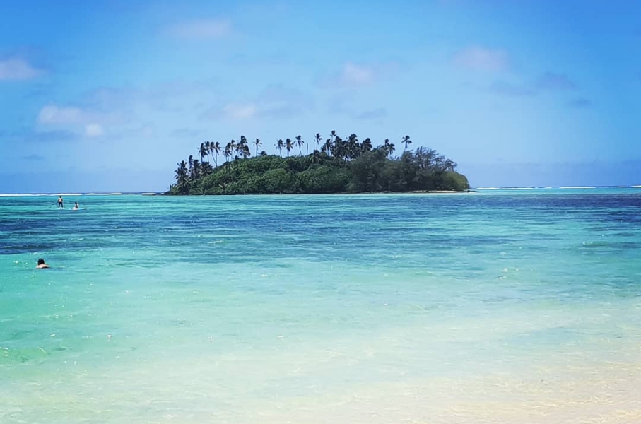 Small remote island in the Pacific