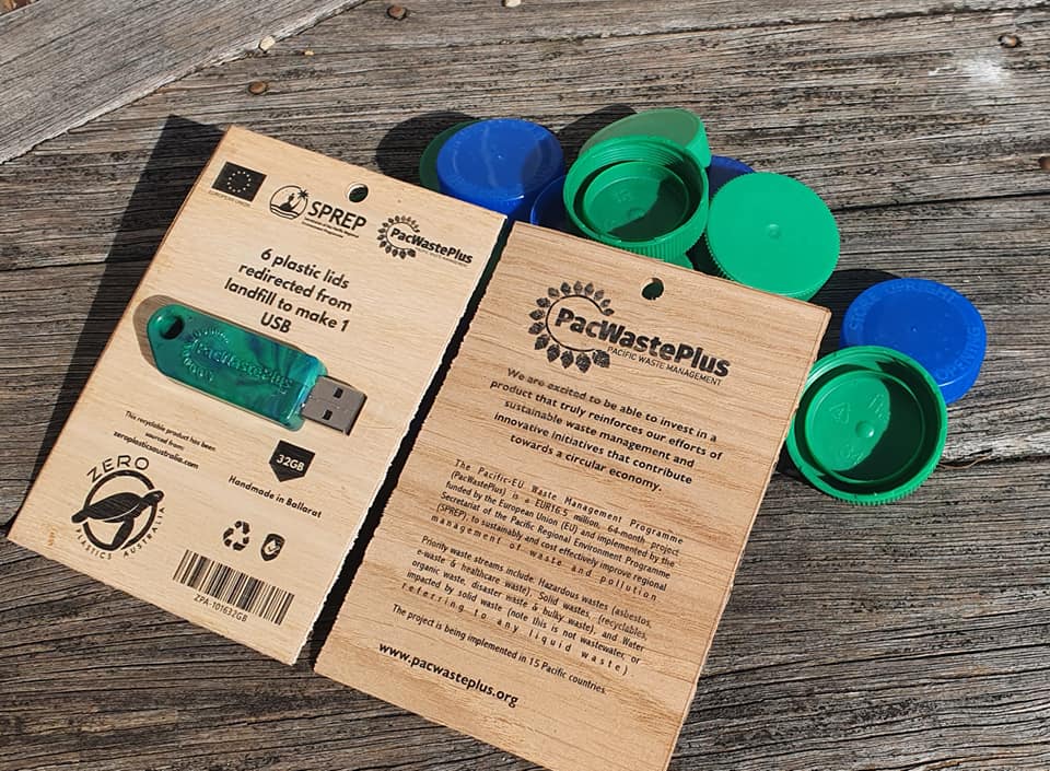 USB drives made from recycled bottle caps