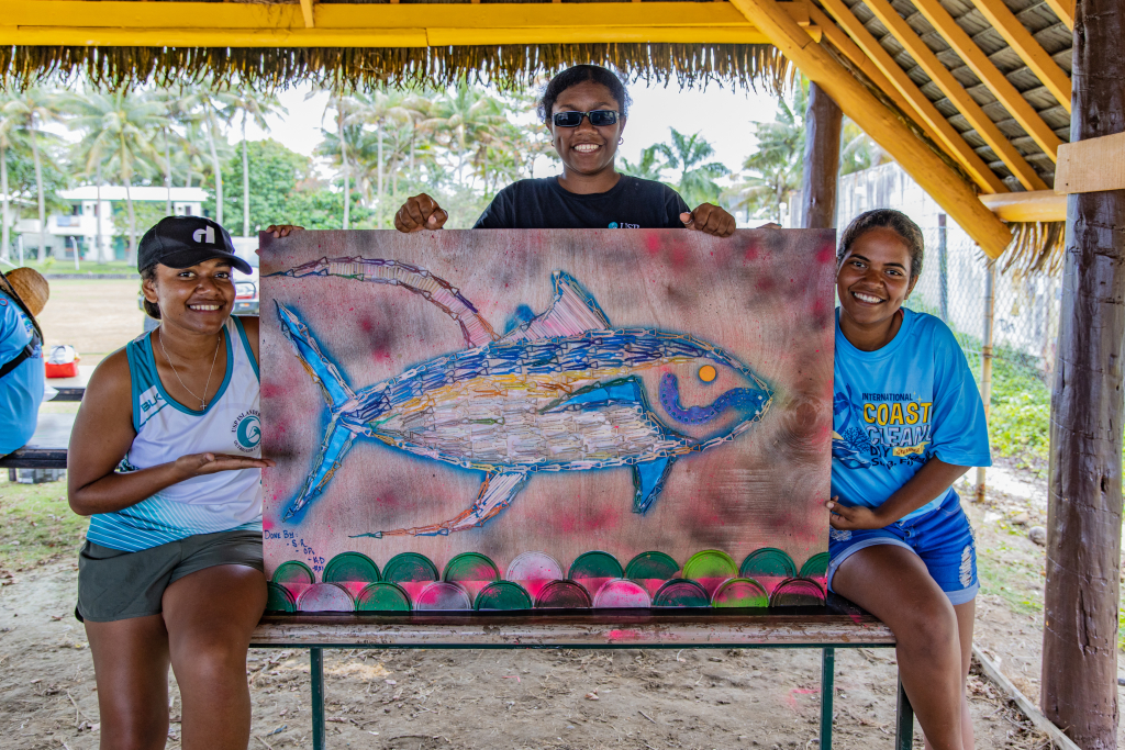 Artwork produced by participants from the Pacific Ocean Litter Youth Project (POLYP) & Suva Harbour Foundation in Fiji
