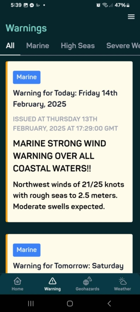 Vanuatu's weather app