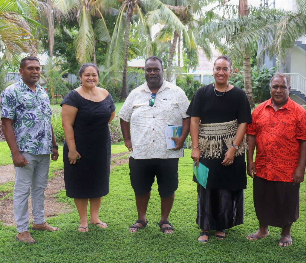 Officials at the launch of the documents in the Solomon Islands 