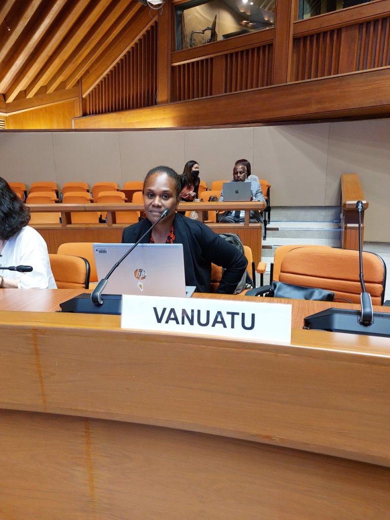 A delegate from Vanuatu