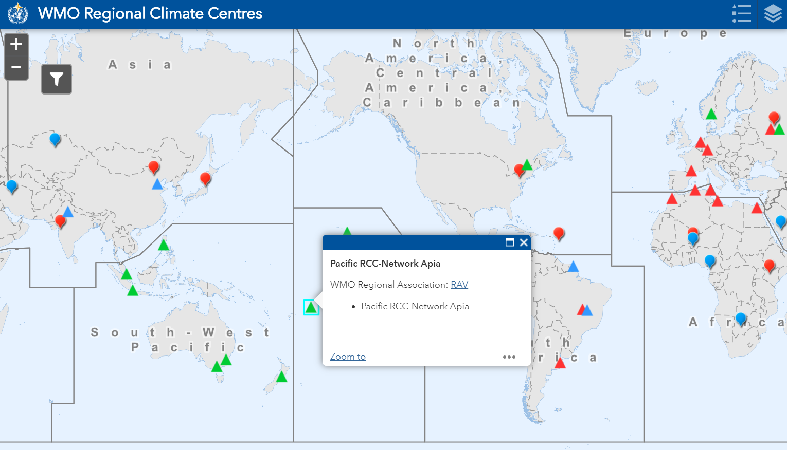 Pacific RCC Network on WMO RCC webpage