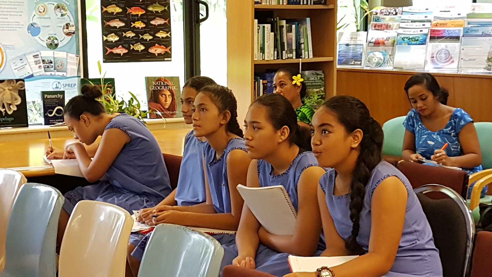 School girls from Samoa Primary School who attended the special seminar