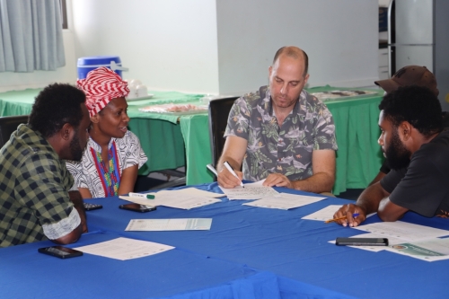 Group work at the Media Training in Vanuatu