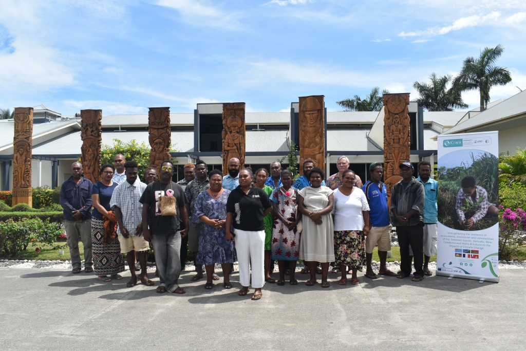 Group picture of representatives at the Guadalcanal inception meeting of the PEBACC+ Project