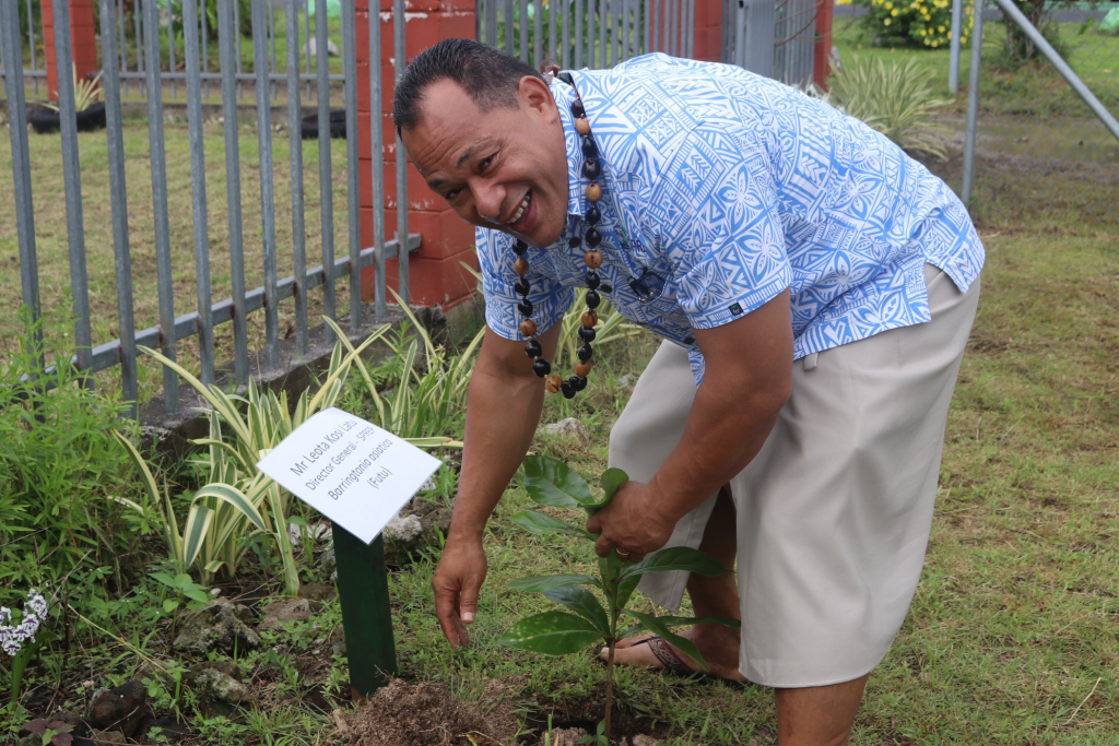 Kosi planting a tree